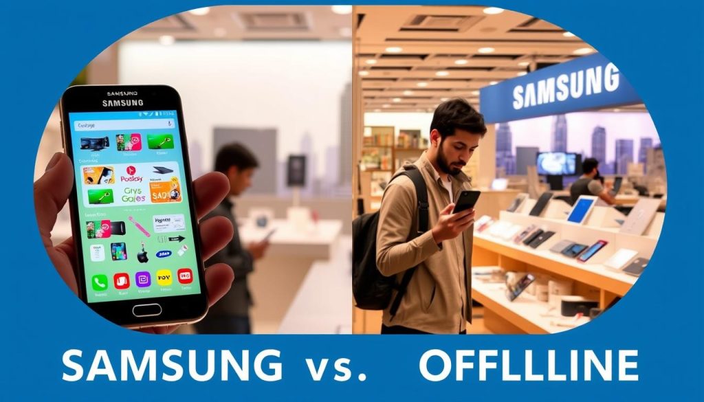 online vs offline belanja Samsung